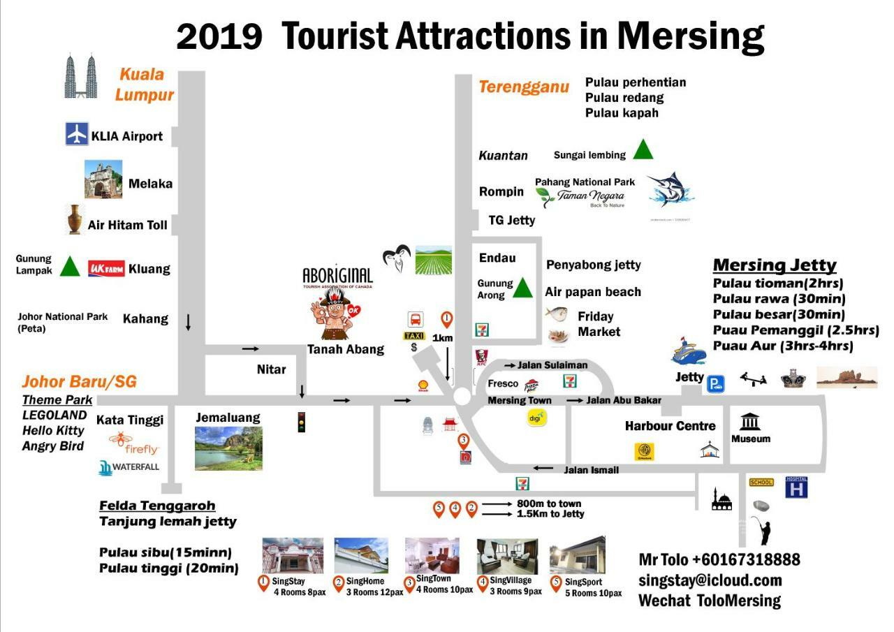 Singtown Guesthouse Mersing Exteriér fotografie